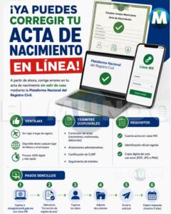 1 puedes corregir tu acta de nacimiento en linea