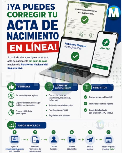 1 puedes corregir tu acta de nacimiento en linea